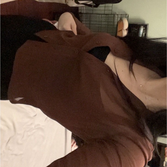 sheer button up - Picture 2 of 3